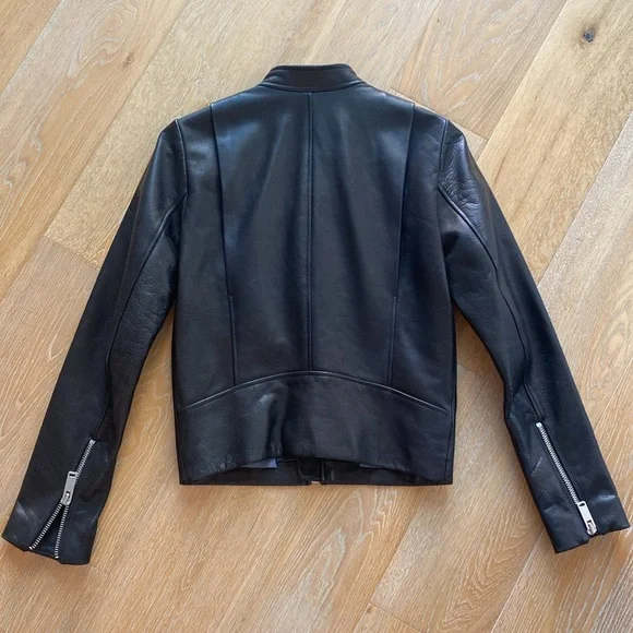 GAP Black Leather Jacket - Picture 7 of 11